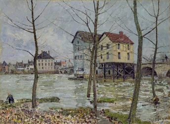 Die Mühlen von Moret-sur-Loing, Winter, 1890